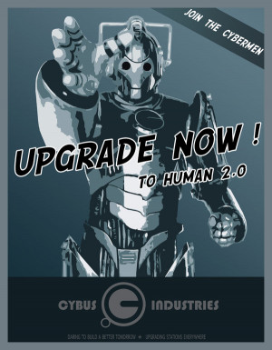 Cybermen poster - upgrade now by tibots