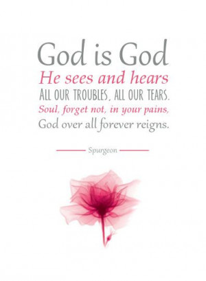... Over All Forever Reigns Spurgeon Hymn Quote Christian Typography Print