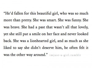 ... still put a smile on her face and never looked back. She was a