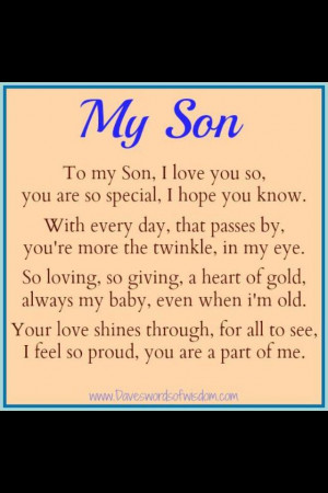 For my son - I will lu4e, I will lu4a