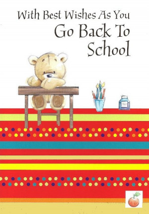 With Best Wishes As You Go Back To School