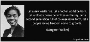 ... generation full of courage issue forth; let a people loving freedom
