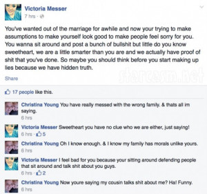 Calvert and Messer families feud on Facebook about Leah Calvert ...