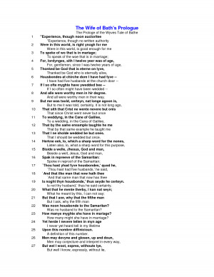 ... Baths Tale . Wife of Baths Tale Questions . Wife of Baths Tale Quotes