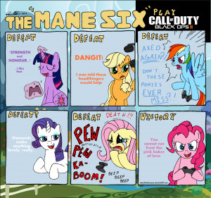 The Mane Six play CoD: Black Ops 2! by RedApropos