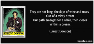 More Ernest Dowson Quotes