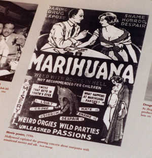 the Drug Enforcement Administration shows a 1930s anti-marijuana movie ...