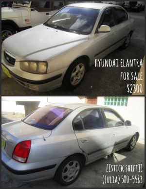 Thread: Hyundai Elantra for sale: $2300 (stick shift)