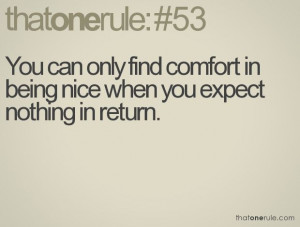 don't expect anything in return