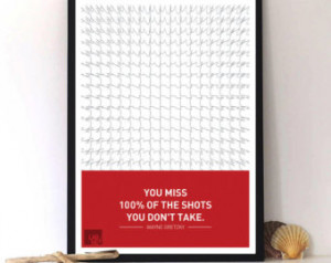 Wayne Gretzky print art typography poster, motivational, inspirational ...