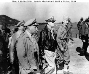 Vice Admiral Arthur D. Struble , General of the Army Douglas MacArthur ...