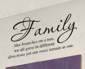 Family Like Branches on a Tree Wall Decal Sticker