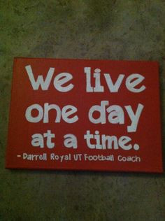 ... 9in x 12in canvas football quote from Darrell Royal. $14.00, via Etsy