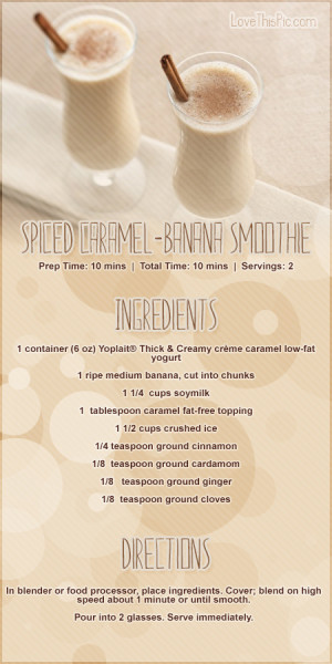 Spicd Caramel Banana Smoothie Recipe