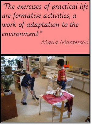 Practical Life - the basis for the Montessori classroom http://www ...