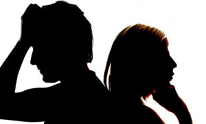 Arguing couple Back to back Couple Silhouette
