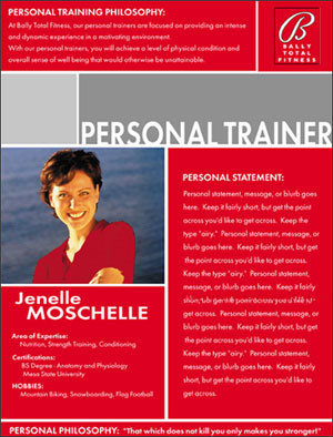 Personal Trainer Profile...