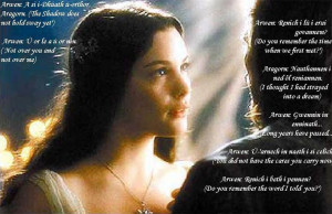 Arwen (Liv Tyler) and Aragorn (Viggo Mortensen)