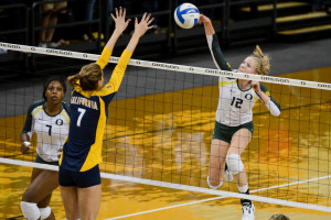 Volleyball Middle Blocker Against cal middle blocker