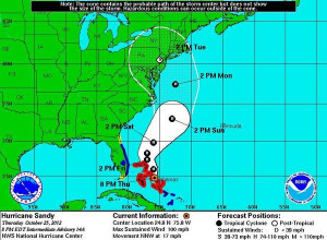 hurricane sandy map