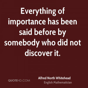 Alfred North Whitehead Quotes