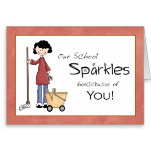 School Custodian Thank You Card