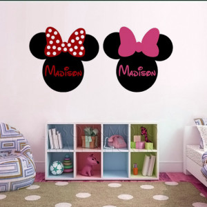 Minnie-Mouse-Ears-Name-PERSONALIZED-Vinyl-Wall-Lettering-Words-Quotes ...