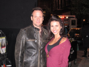 with Tom Verica on the set of The Mentalist