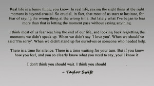 Taylor Swift Quotes Speak Now Prologue