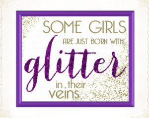 Glitter In Their Veins Sign (Printa ble File Only) Craft Room Kid's ...