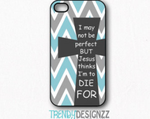 ... Quote iPhone 4 case, iPhone 5 case, iPhone 4s cover, Gray Blue Chevron