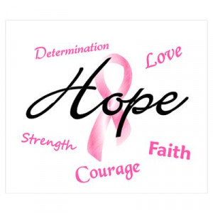 ... > Wall Art > Posters > Courage Faith Love Hope 5 (Pink) Poster