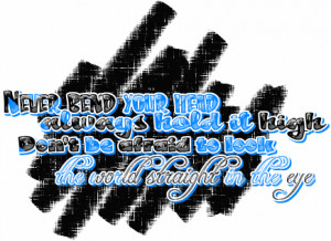 Inspirational Quotes: Never Bend Your Head…