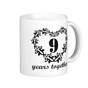9th_anniversary_9_years_together_heart_gift_mug ...
