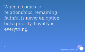 When it comes to relationships, remaining faithful is never an option ...