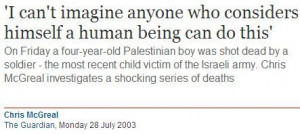 The quote, by the father of one of the Palestinian victims named in ...