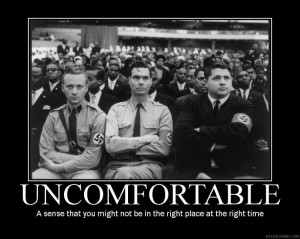 being uncomfortable