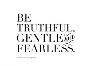 Be Truthful - Inspiring quote 8x10 inch Print on A4 (in Crisp White ...