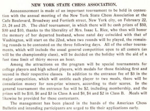 three games were played in the tournament of the New York State Chess ...