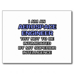 Aerospace Engineer Joke Superior Intelligence Postcard