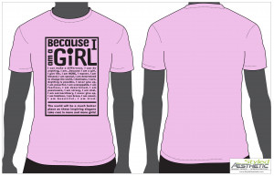 ... coach inspired to create Because I am a Girl t-shirt contest