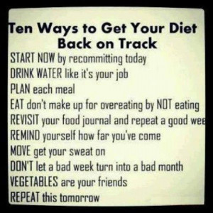 10 Ways To Get Your Diet Back on Track