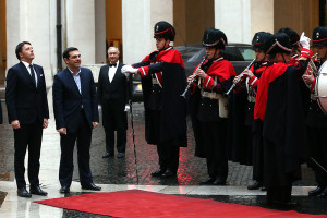 matteo renzi meets with alexis tsipras in this photo matteo renzi
