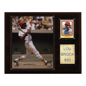 Collectables 1215BROCK Lou Brock St Louis Cardinals MLB Player Plaque