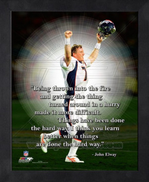 Framed John Elway Denver Broncos Pro Quotes
