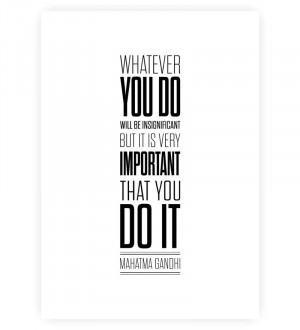 Lab No.4 Mahatma Gandhi Inspirational Quotes Typography Poster by Lab ...