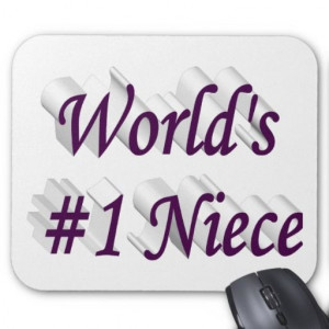 World's #1 #Niece 3D Mouse Pads, Dark Violet #zazzle #gifts #family
