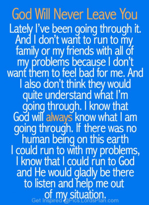 God will always know what i am going through, Spiritual and ...