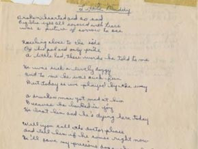 Nueva York: El primer poema de Bob Dylan sale a subasta en Christie ...