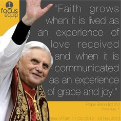 Pope Benedict XVI on faith More